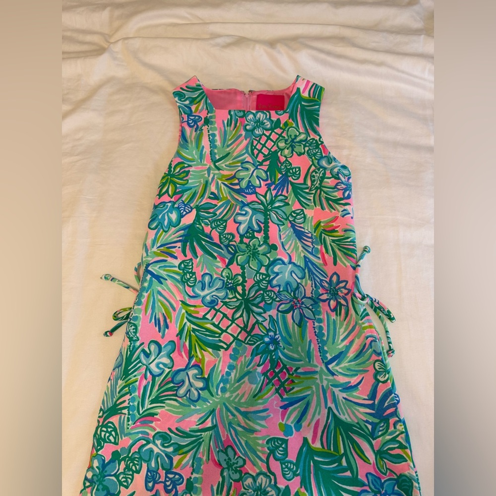 Lilly Pulitzer Pink and Green Floral Dress